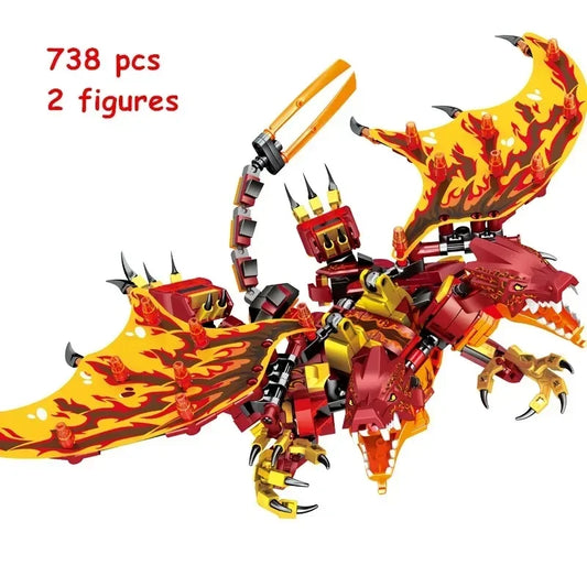 Double Headed Dragon Building Blocks Set (718 Pieces)